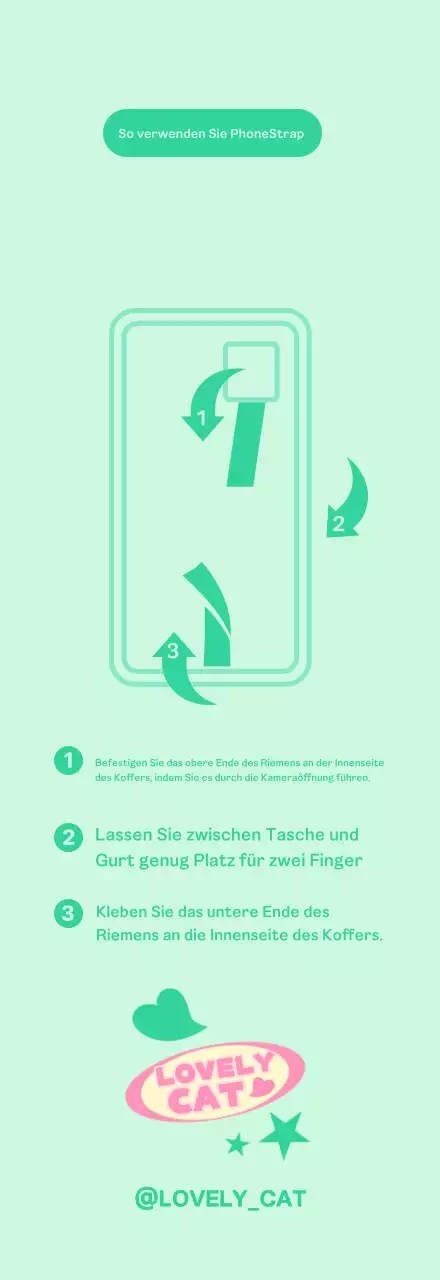 Pastellfarbene und kitschige PhoneStrap-Tapete