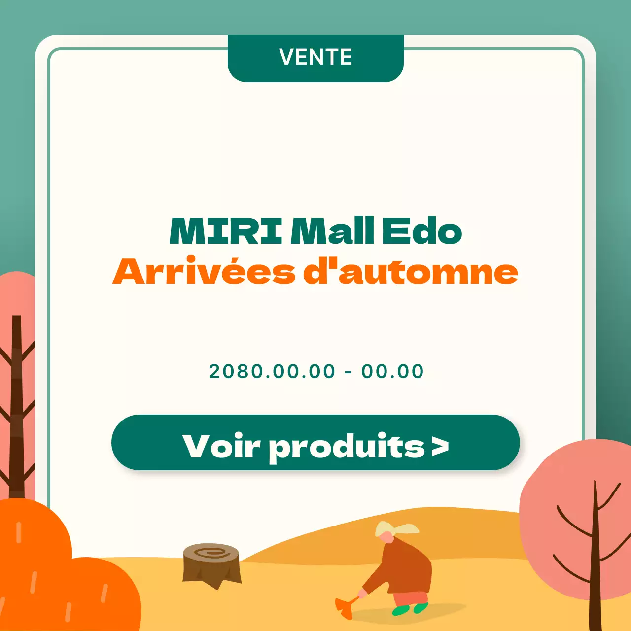 Promotion orange d'automne