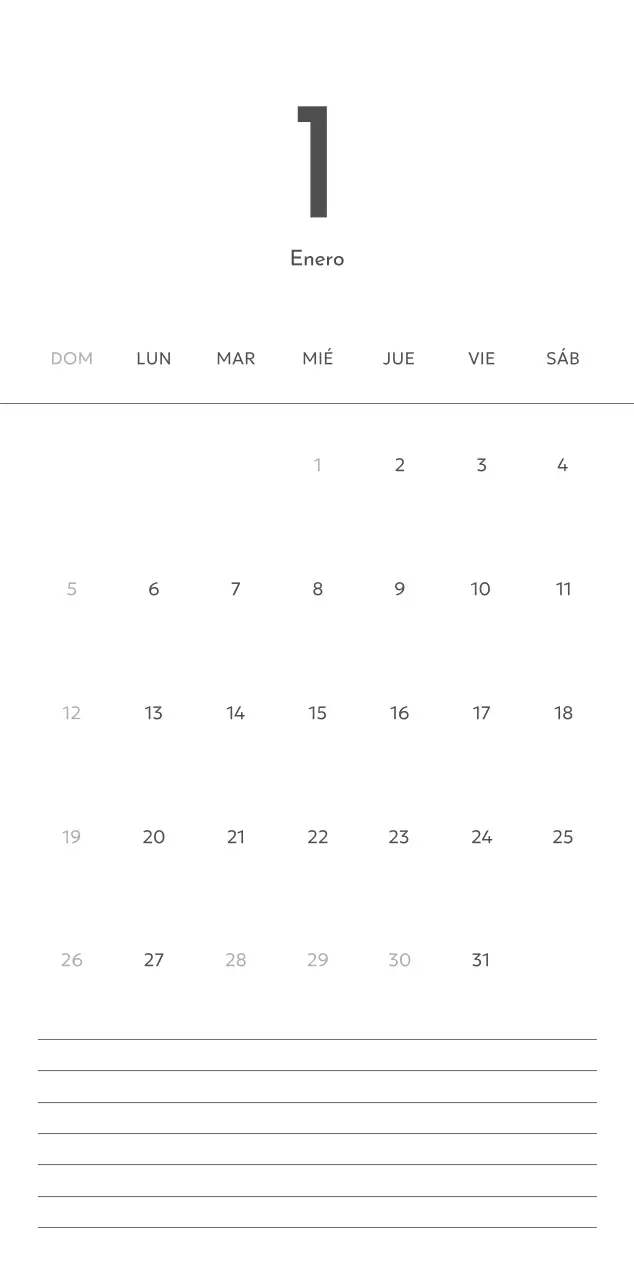 Un calendario fotográfico con un toque limpio y urbano