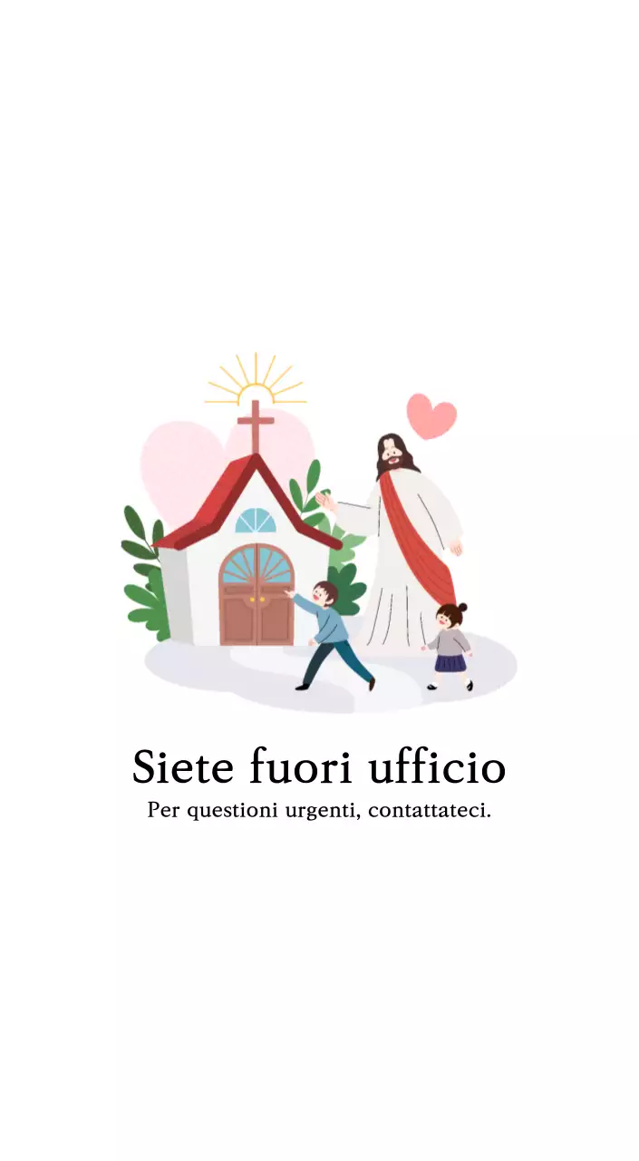 Colori caldiChiese con simpatiche illustrazioni