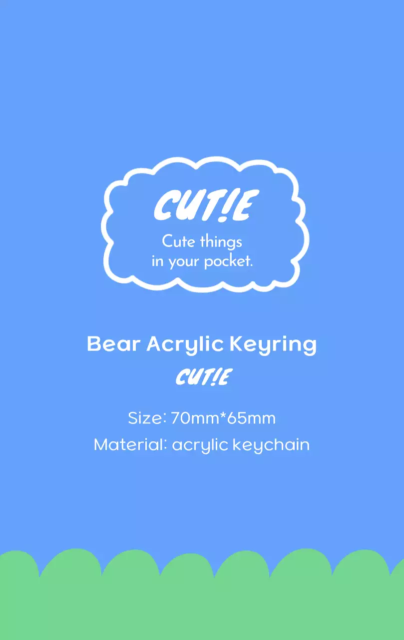 Wallpaper gantungan kunci lucu berwarna biru