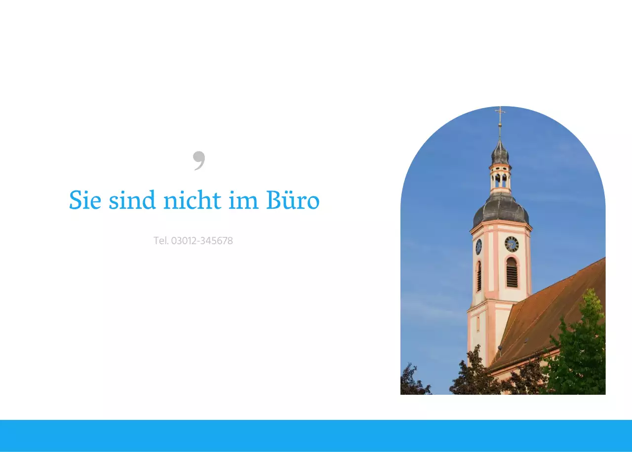 Blaues modernes Konzept Kirchenkalender