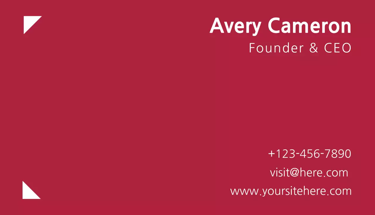 Red Professional Business Card