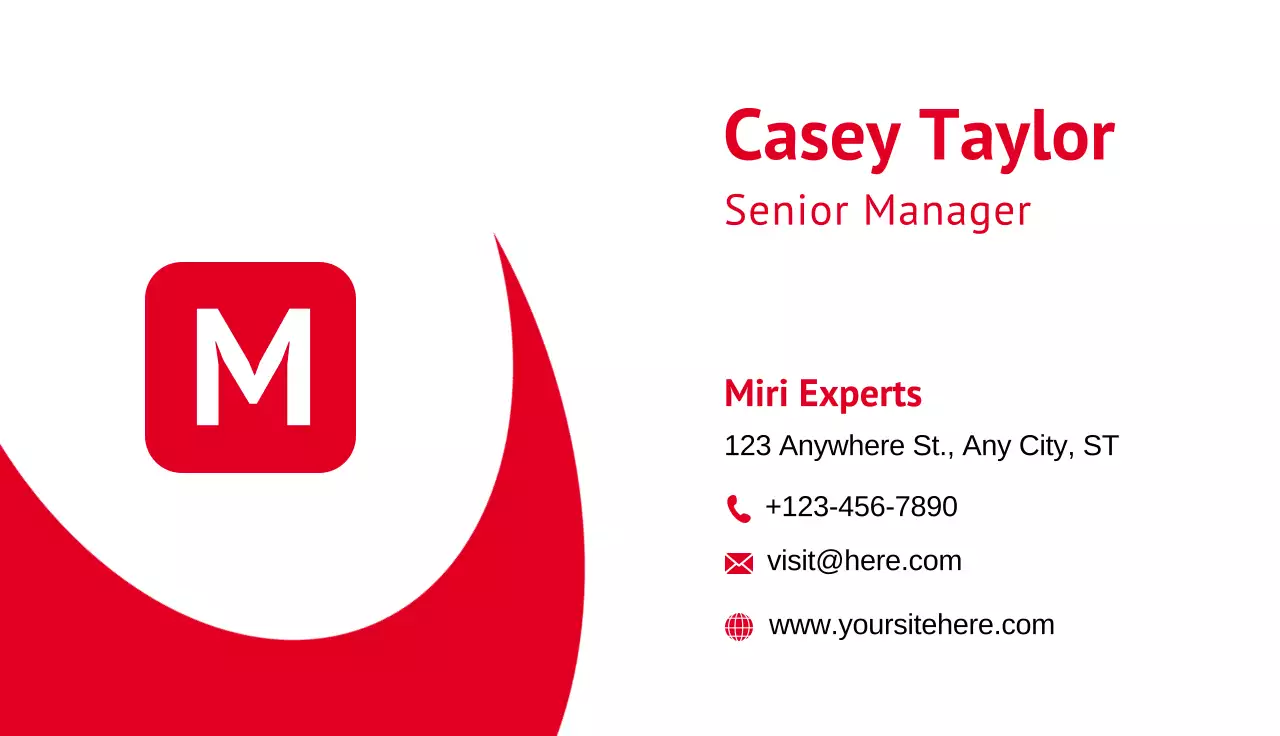 Red Professional Business Card