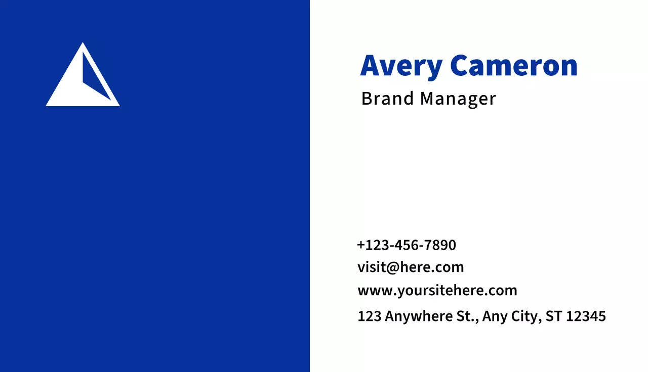 Blue Simple Business Card