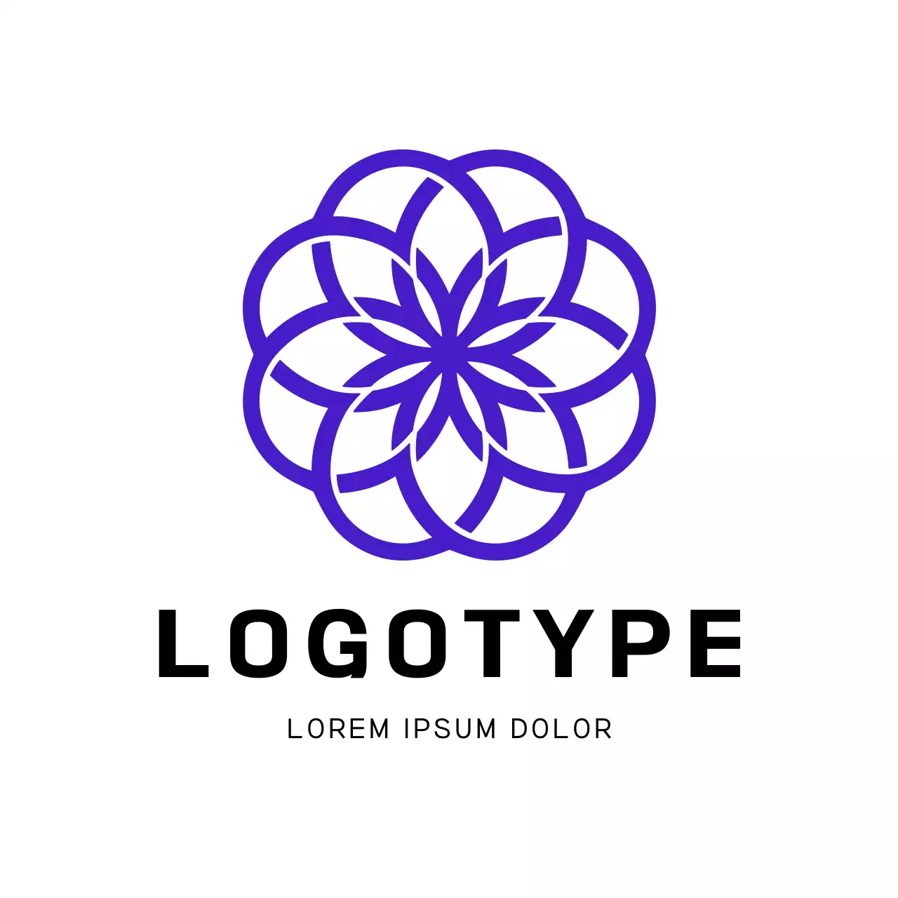 Blue Geometric Design Logo