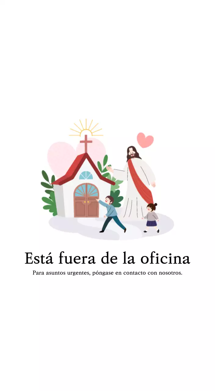 Colores cálidosIglesias con simpáticas ilustraciones