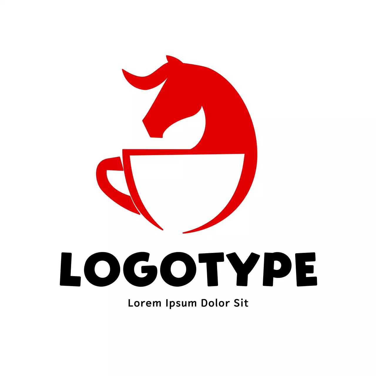Red Minimal Coffee Logo