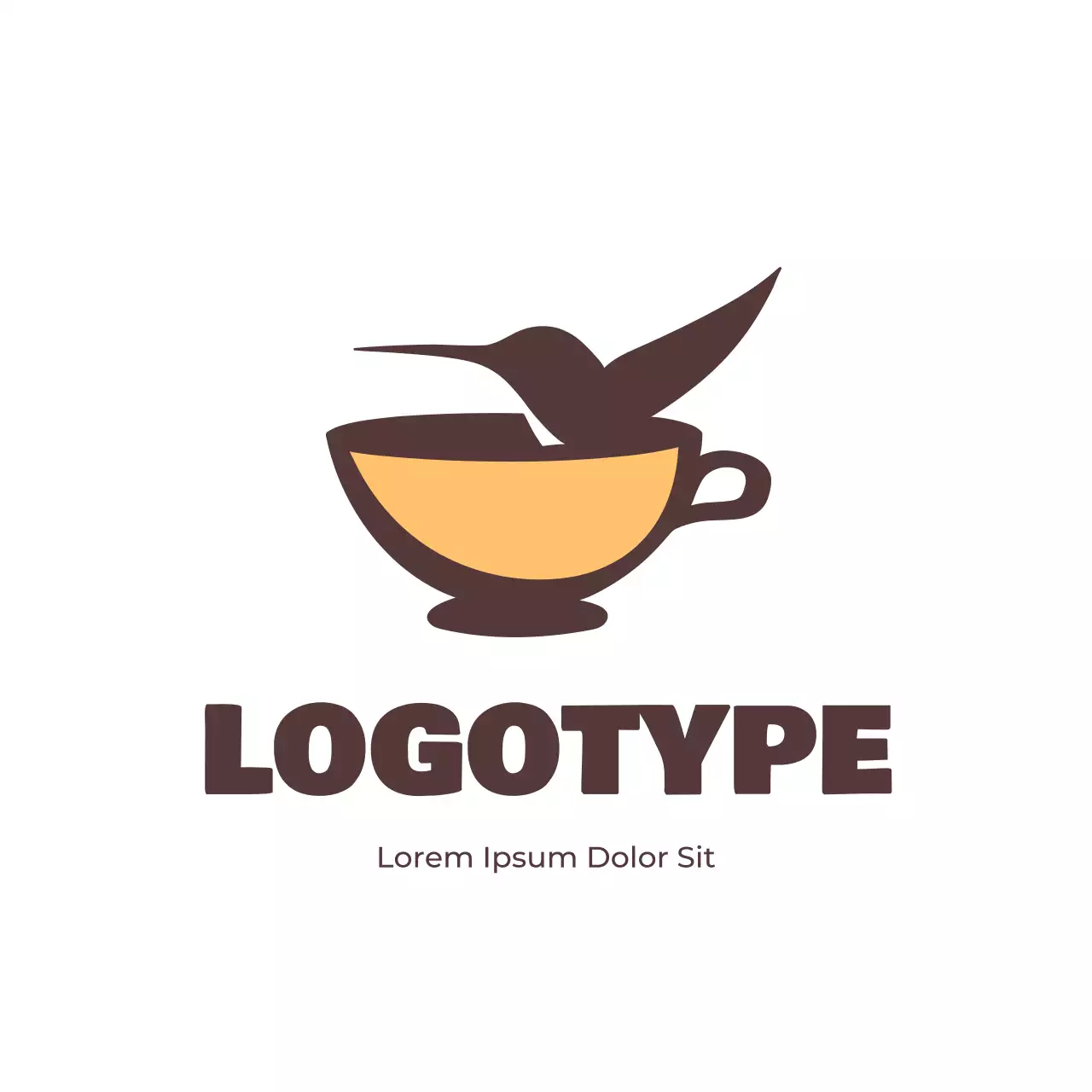 Brown Simple Coffee Logo