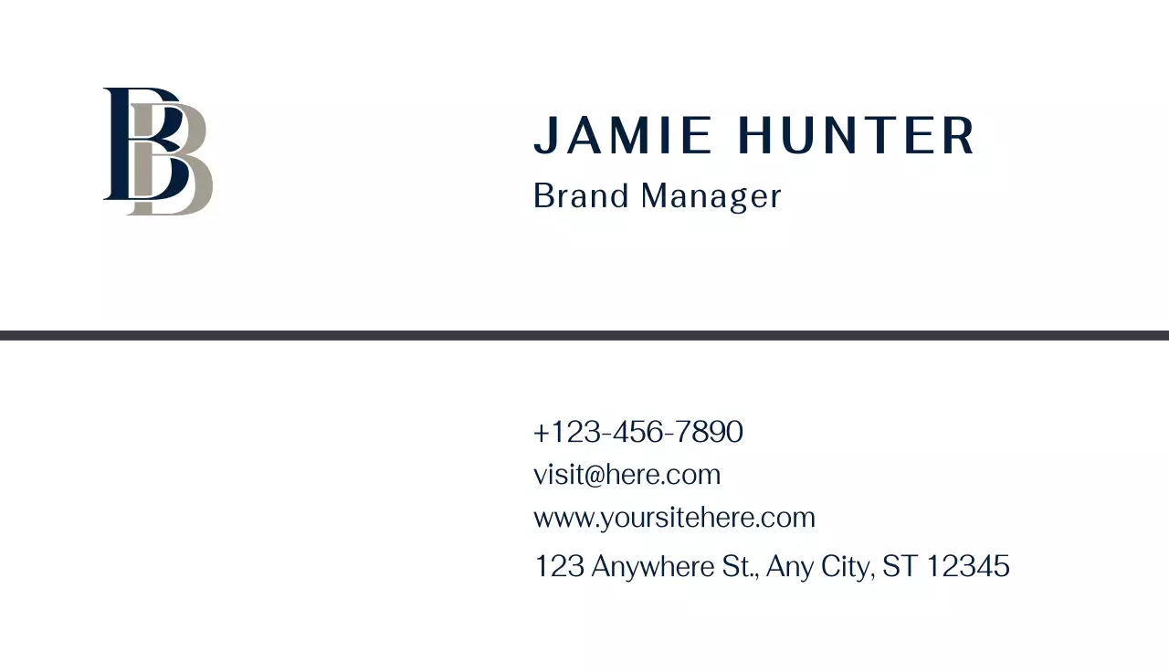 Navy Modern Business Card