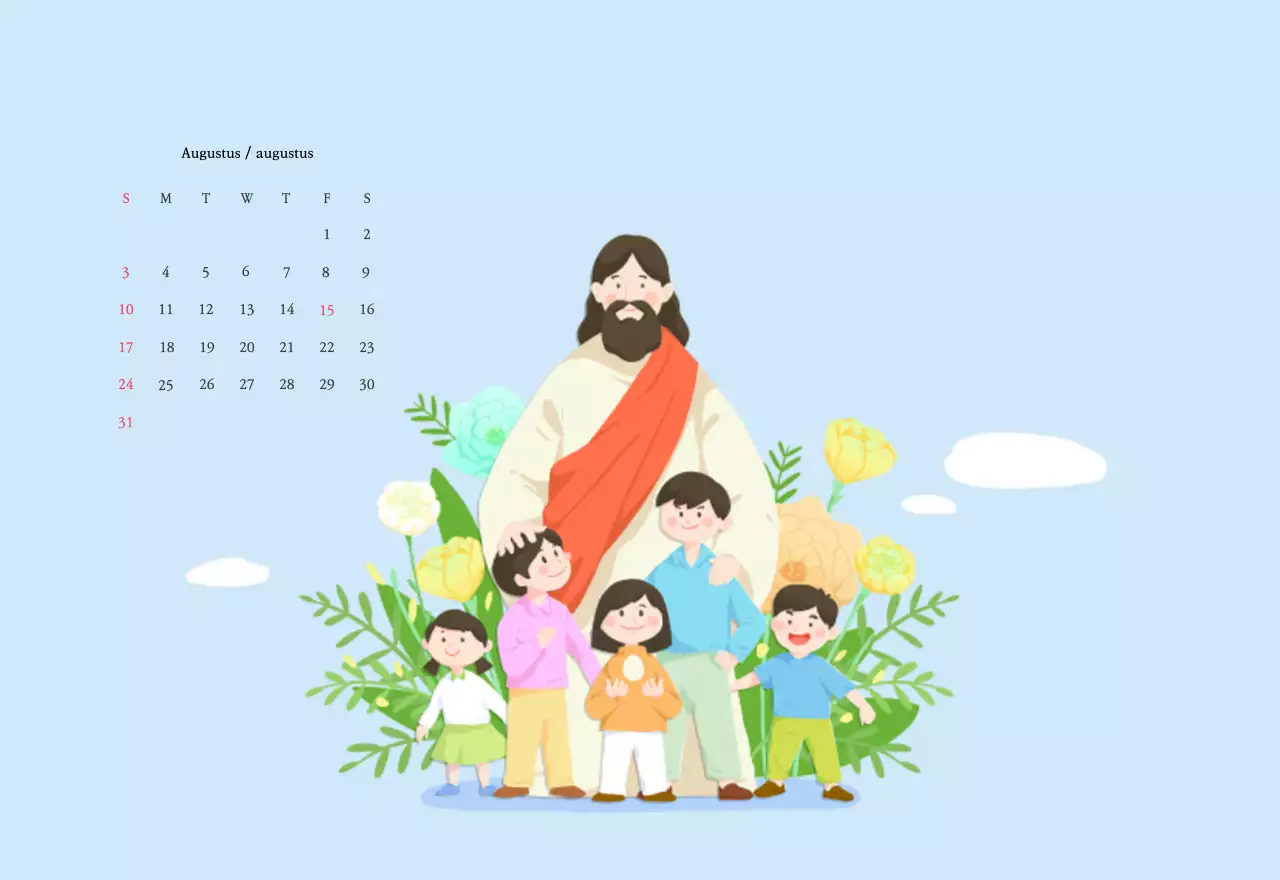 Warme kleurenKerken met schattige illustraties