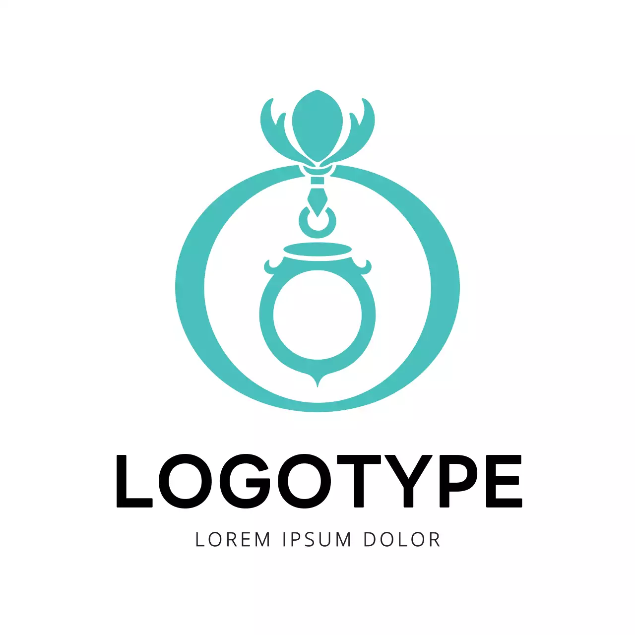 Teal Minimal Design Logo