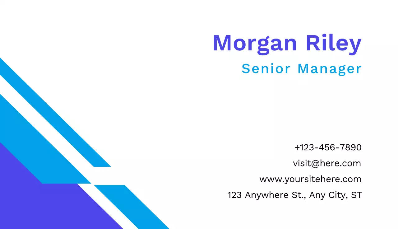 Blue Minimal Business Card