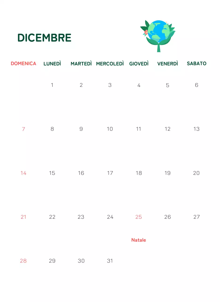 Una fondazione sociale che celebra le festività natalizie con illustrazioni colorate di persone e del pianeta.