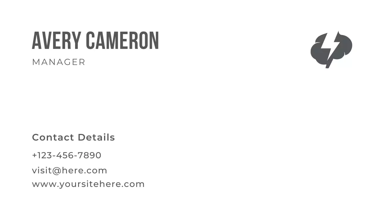 White Minimal Business Card