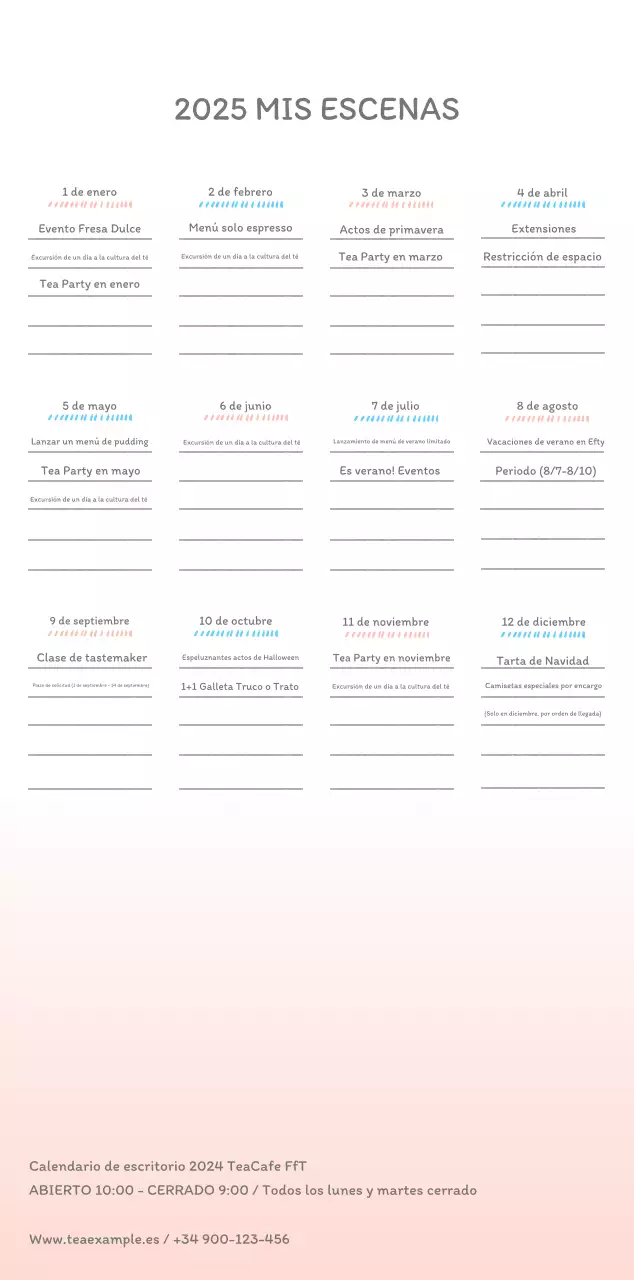 Simpáticos calendarios con adorables ilustraciones