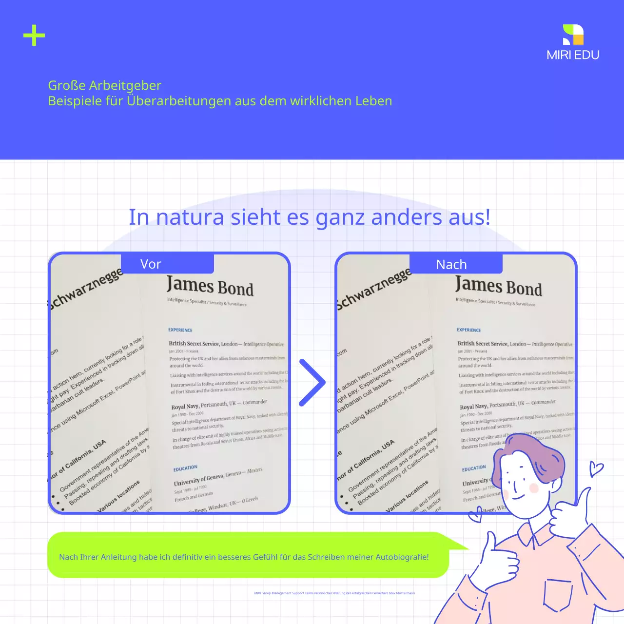 Moderne Schulungsmaterialien für die Berufsvorbereitung in blauen und fluoreszierenden Farben