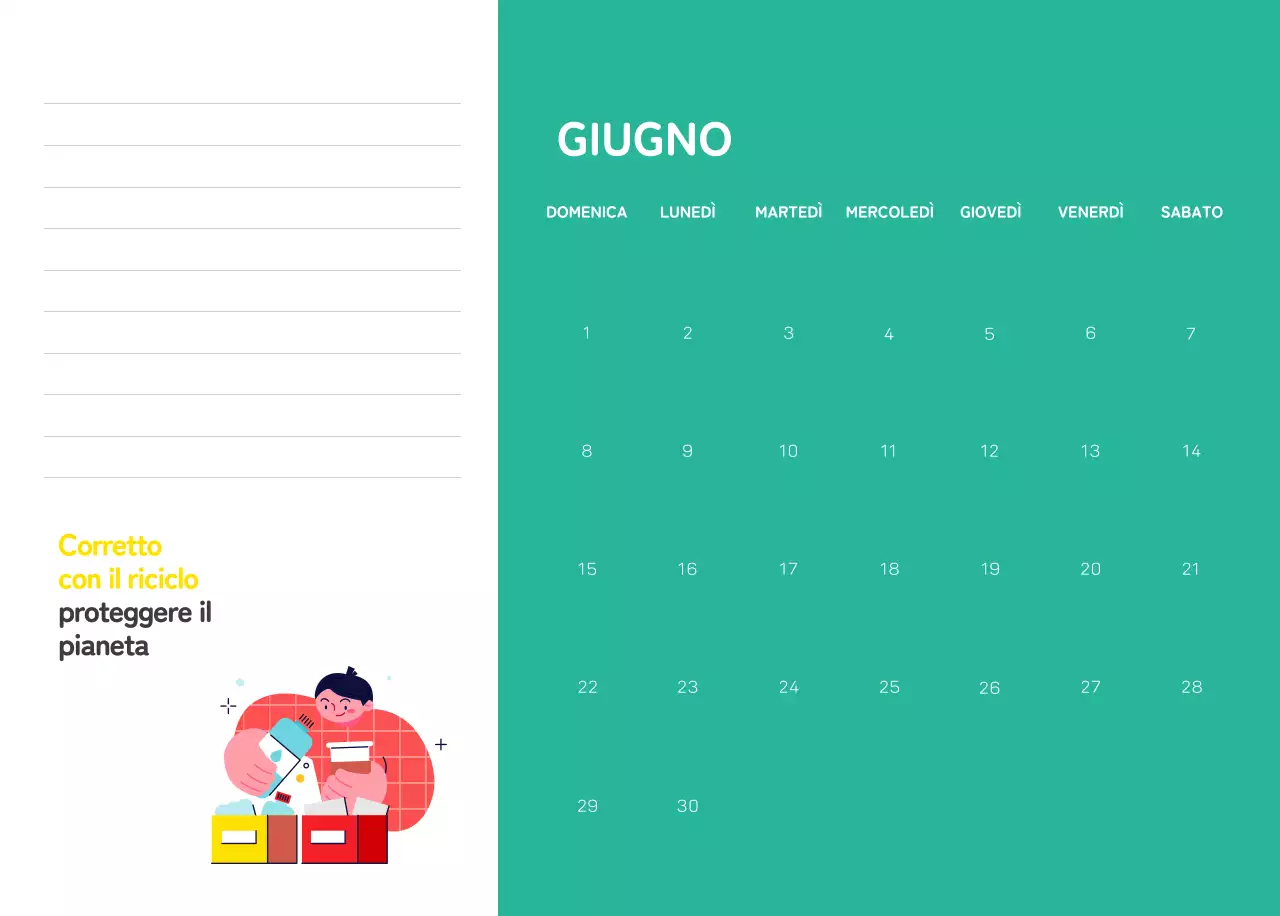 Una fondazione sociale che celebra le festività natalizie con illustrazioni colorate di persone e del pianeta.