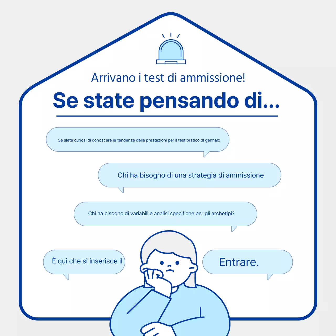 Promuovere la strategia di ammissione semplice di Blue's Briefing