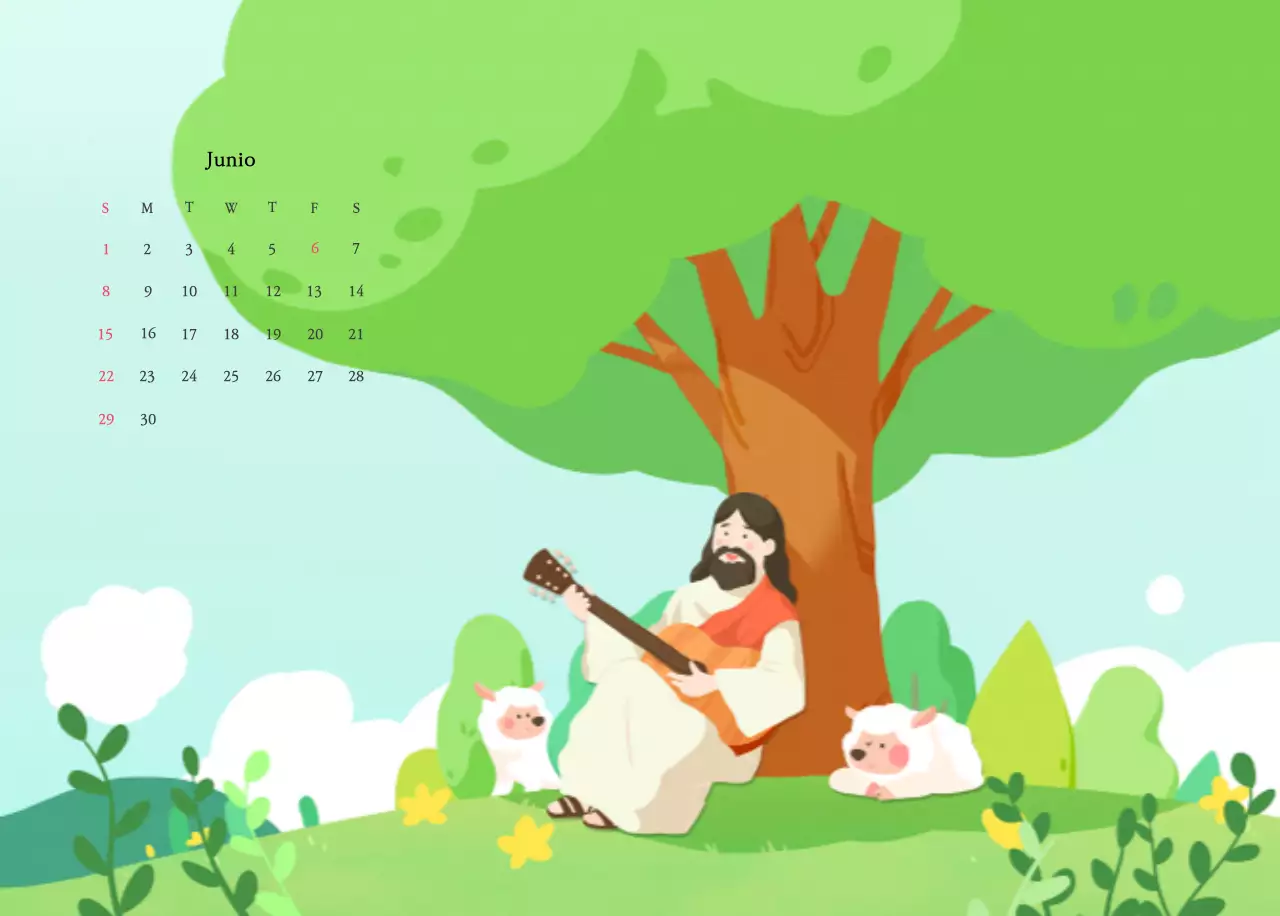 Colores cálidosIglesias con simpáticas ilustraciones