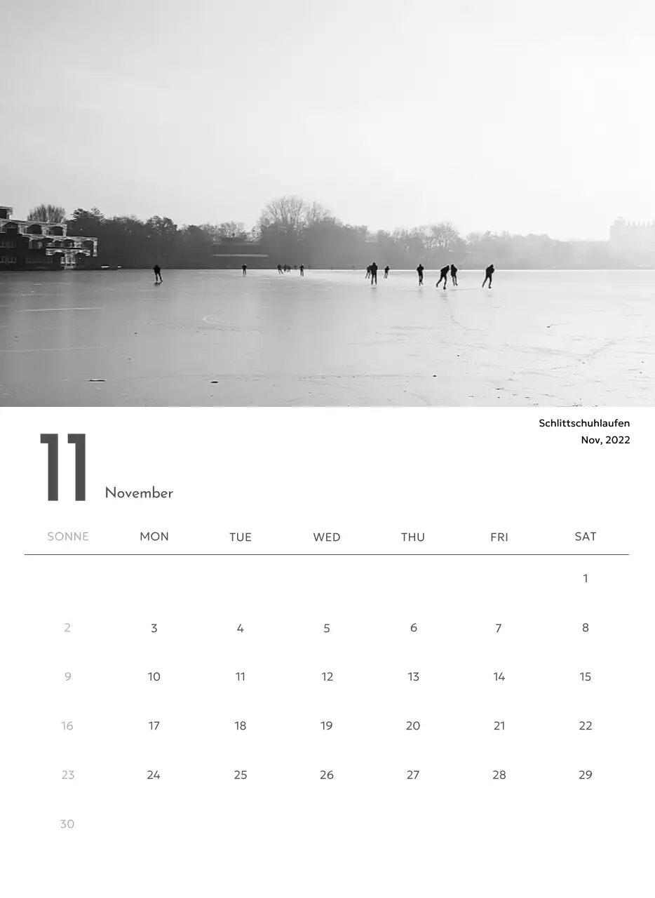 Ein Fotokalender mit klarem, urbanem Charakter
