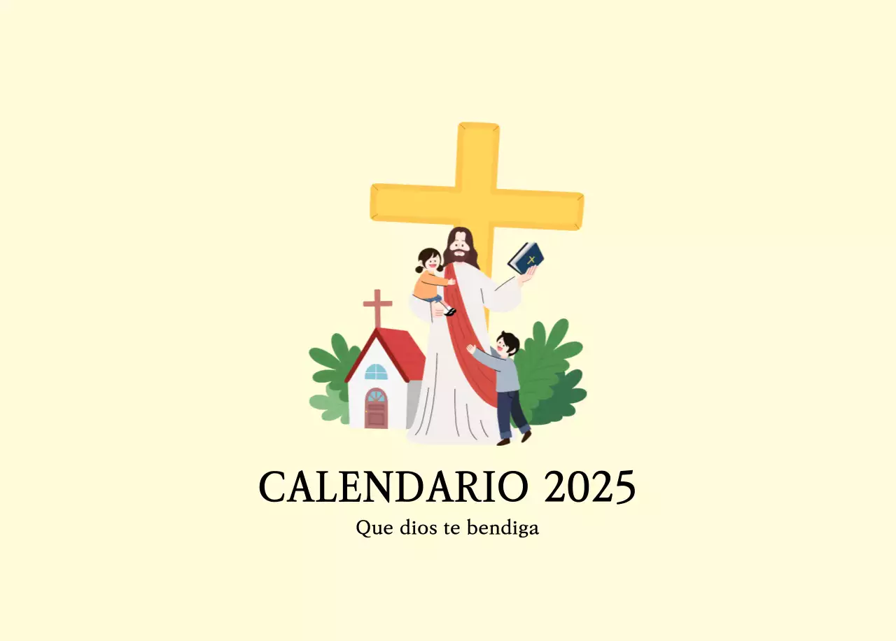 Colores cálidosIglesias con simpáticas ilustraciones