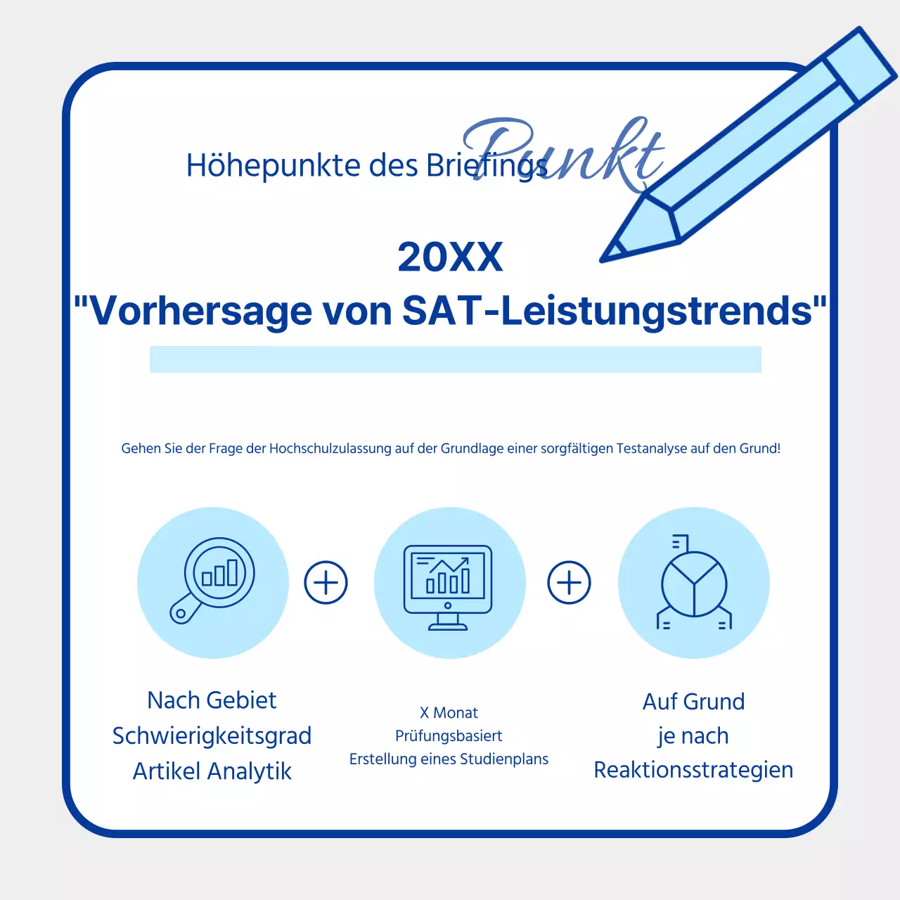 Promote Blue's Simple Admissions Strategy Briefing