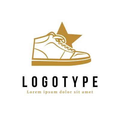 Gold Minimal Sneaker Logo