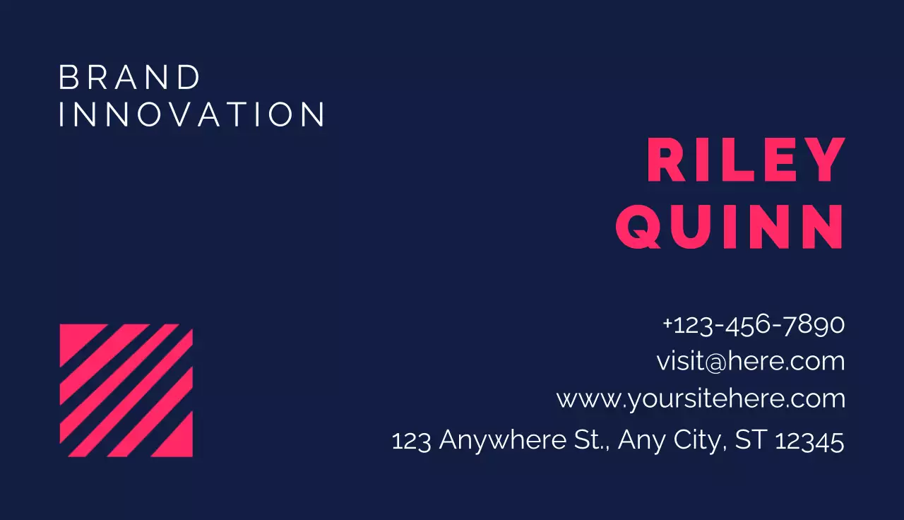 Navy Modern Business Card