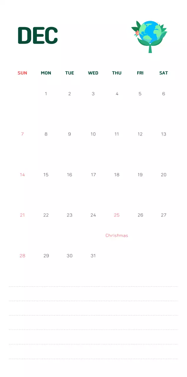 A colorful holiday celebration with illustrations of conservationists and the planet.