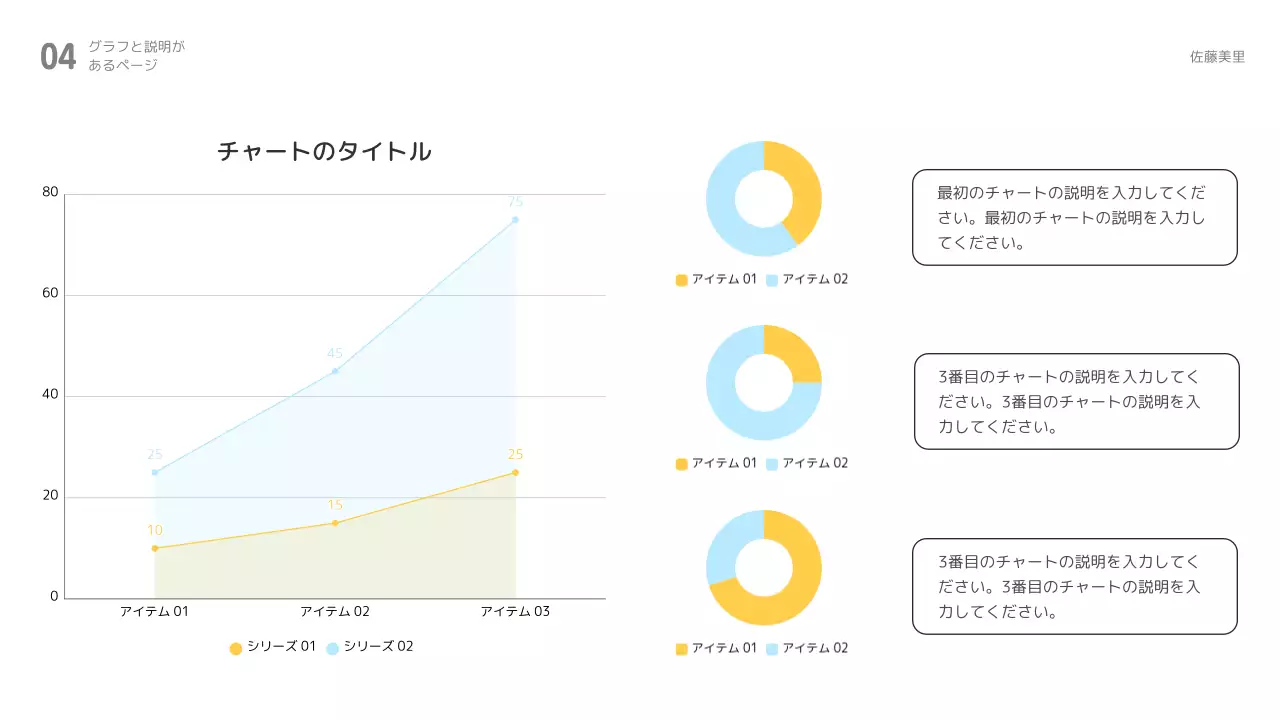 黄色 シンプル マーケティング レポート プレゼンテーション