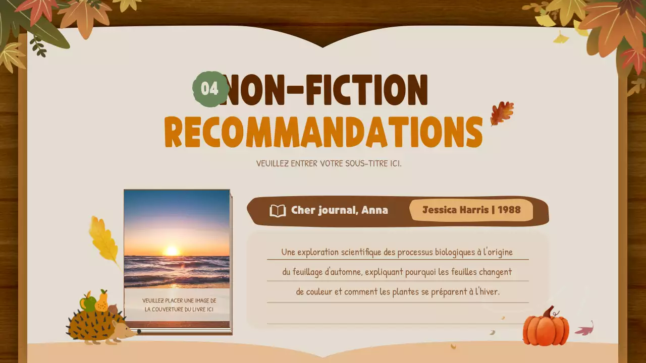 Brown and Beige Natural Autumn Publishing Company Recommandations de livres