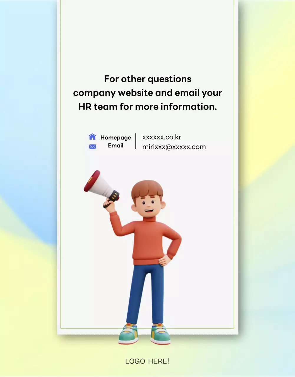 Blue Modern Recruitment Announcement Poster