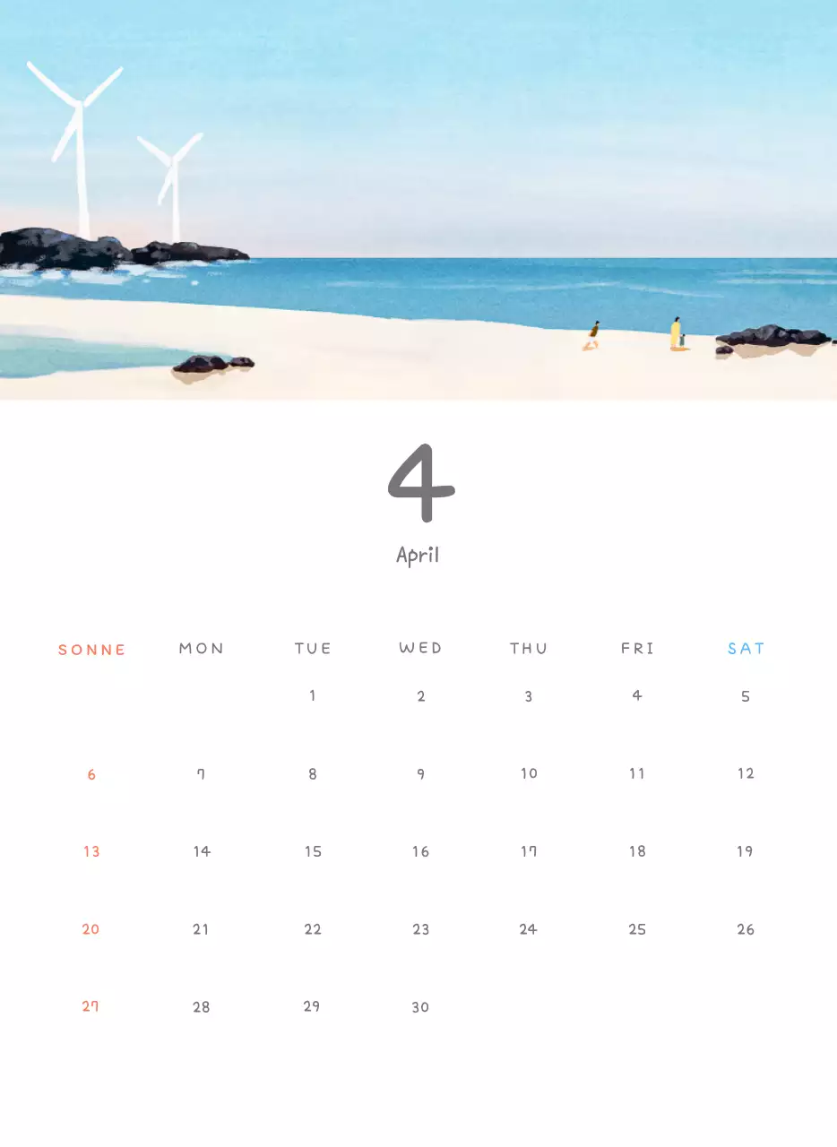 Niedliche Kalender mit knuffigen Illustrationen