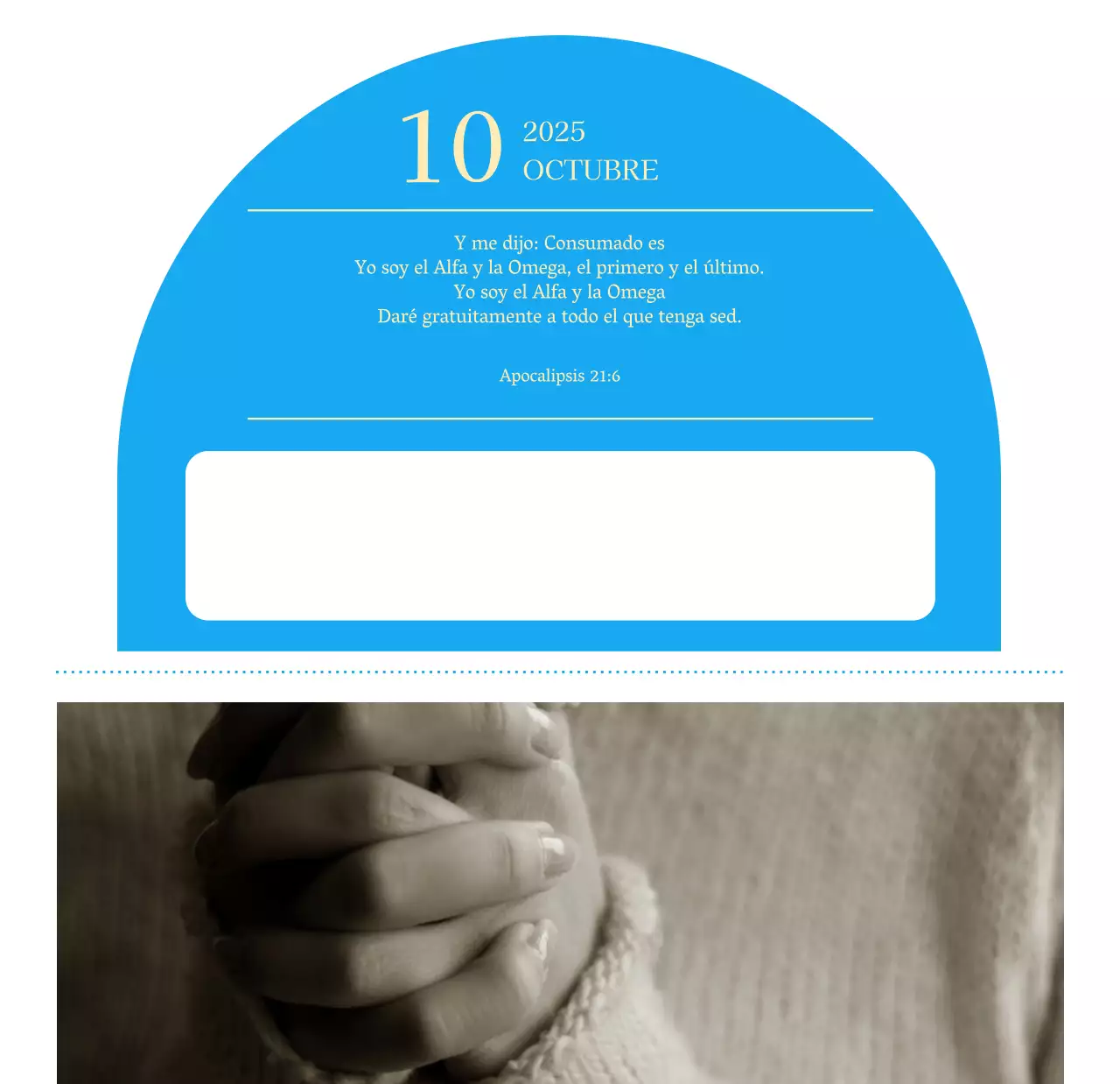 Calendario eclesiástico azul de concepto moderno