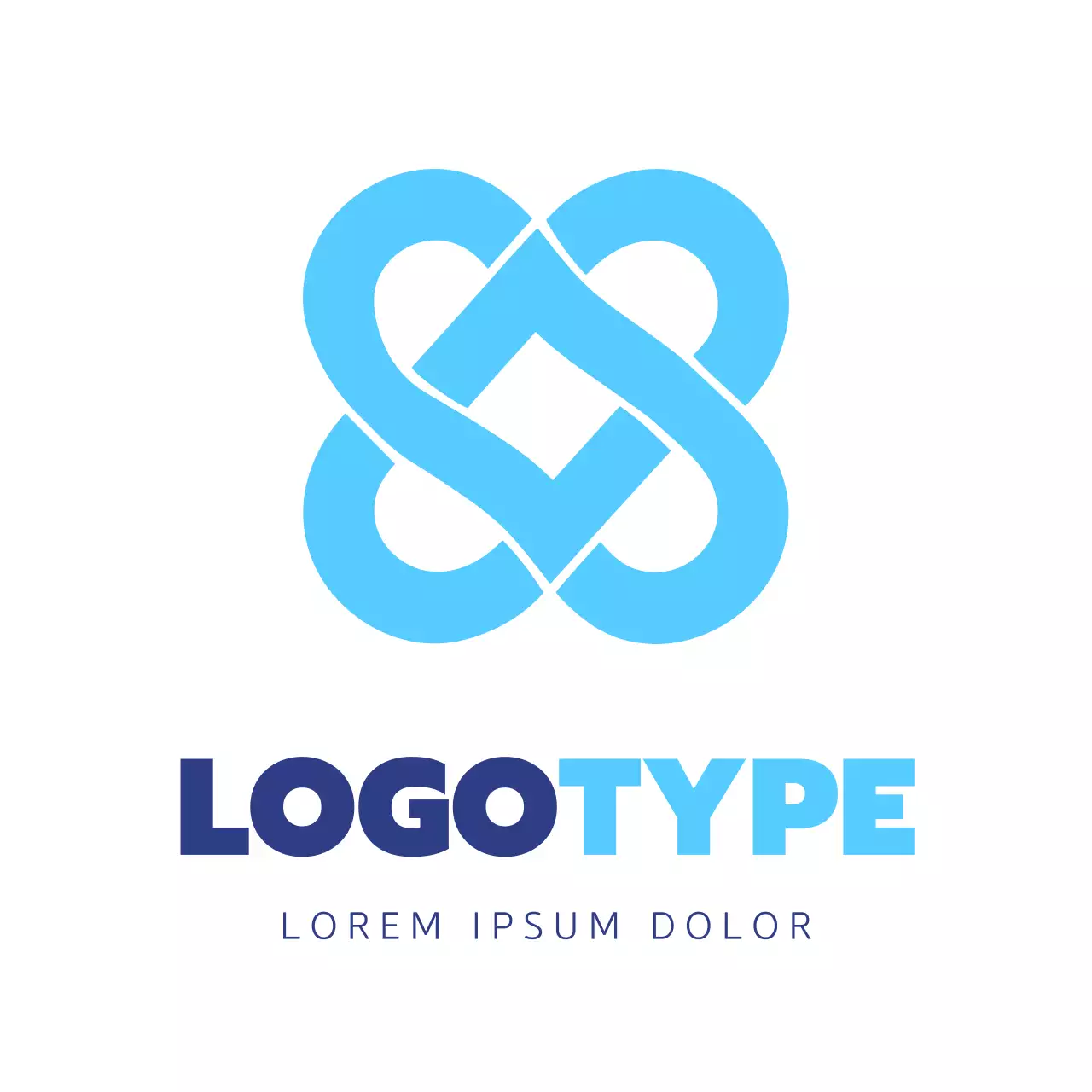 Blue Modern Design Logo