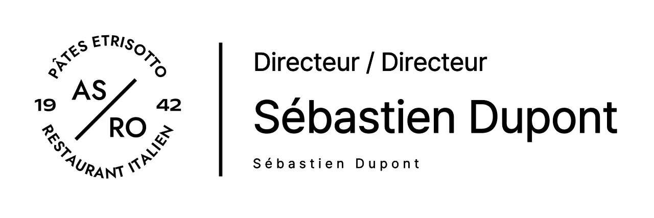 Badge de restaurant italien avec une touche de modernité