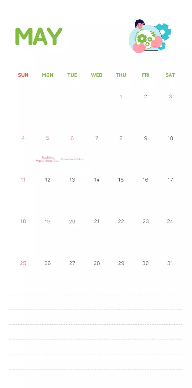 A colorful holiday celebration with illustrations of conservationists and the planet.