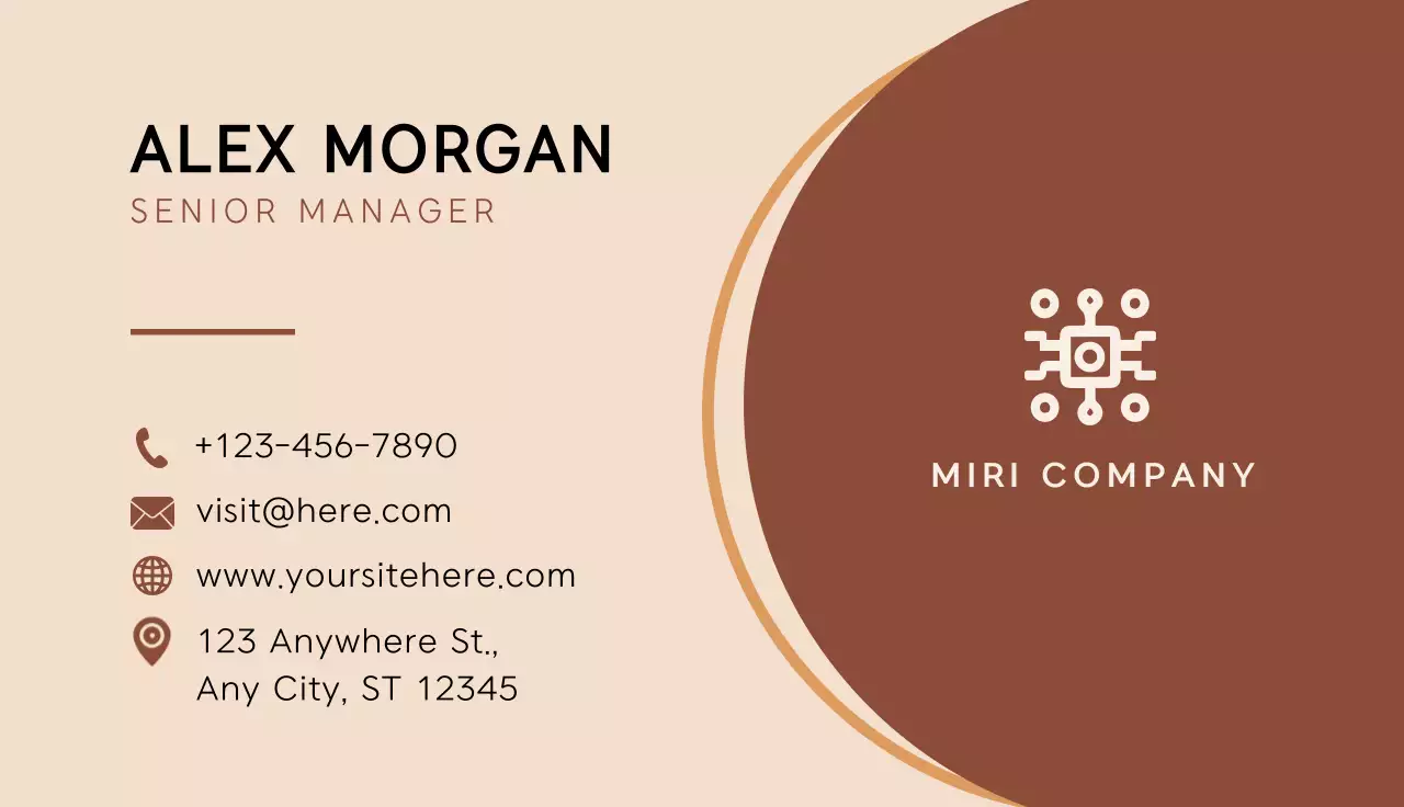 Beige Modern Business Card