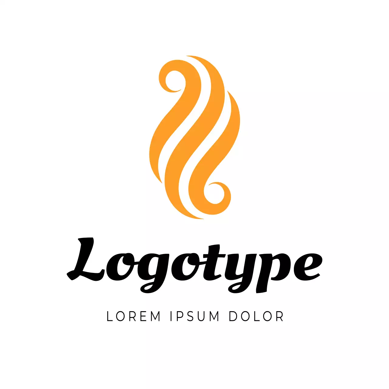 Orange Modern Design Logo