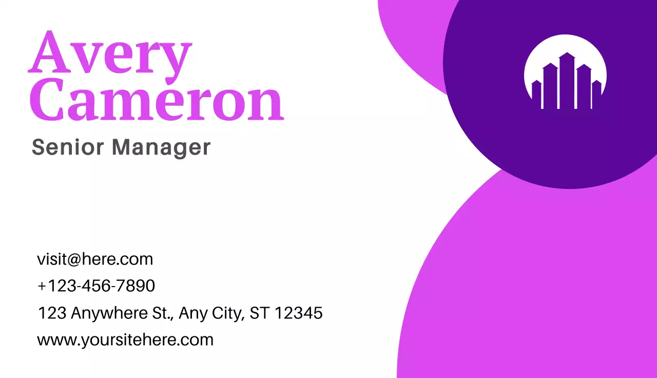 Purple Abstract Business Card