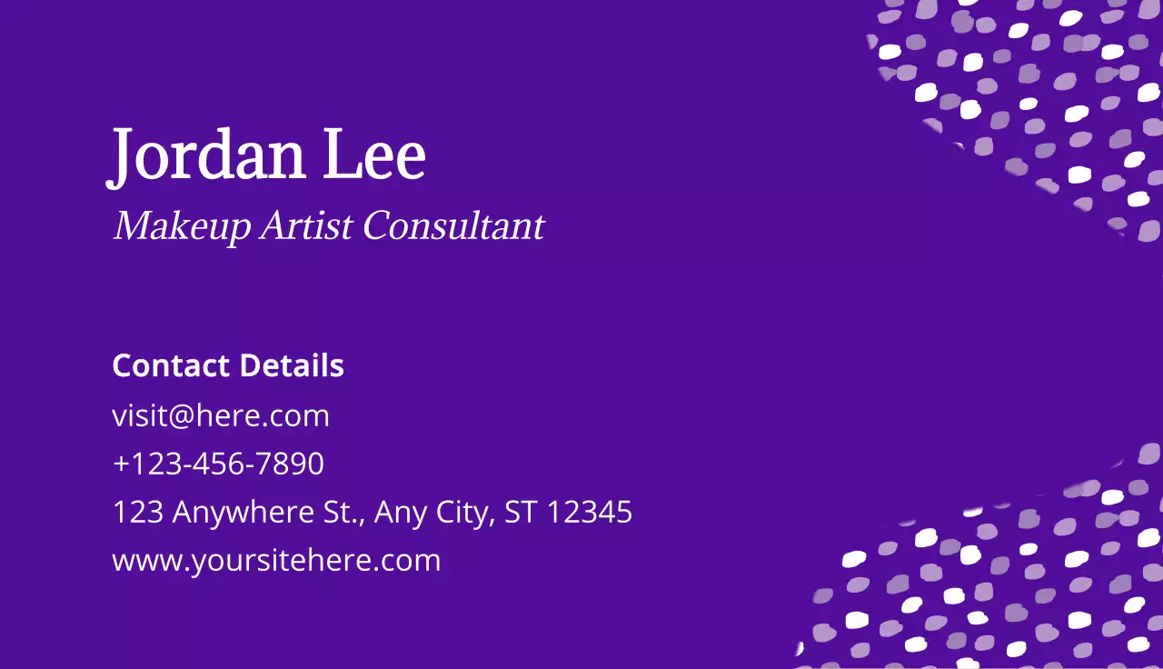 Purple Minimal Business Card