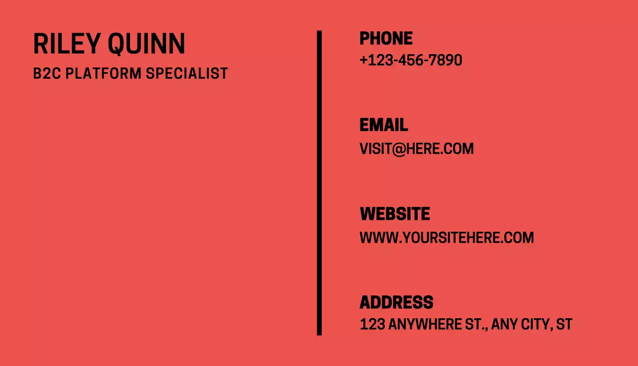 Red Minimal Business Card