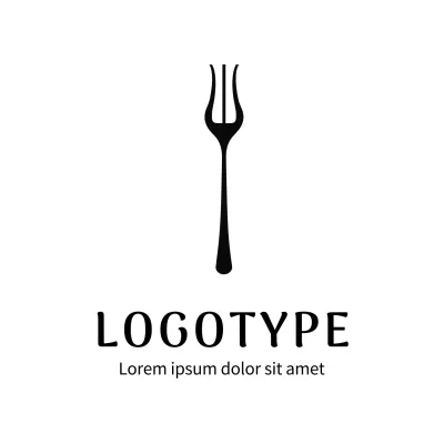 Black Minimal Food Logo