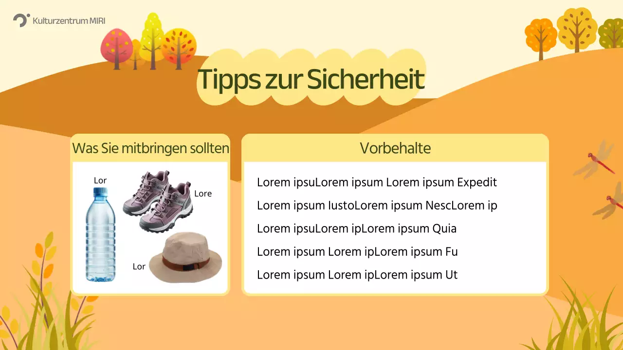 Orange Nature Herbst Event Guide