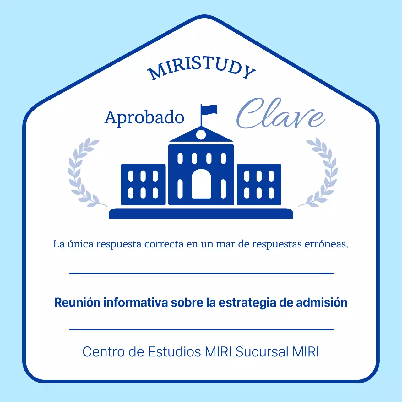 Promover la estrategia de admisión simple de Blue Briefing