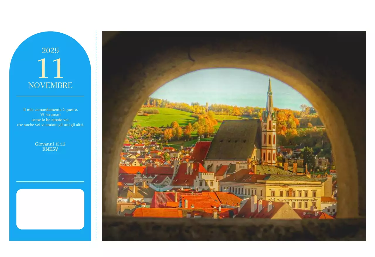 Calendario ecclesiastico blu di concezione moderna