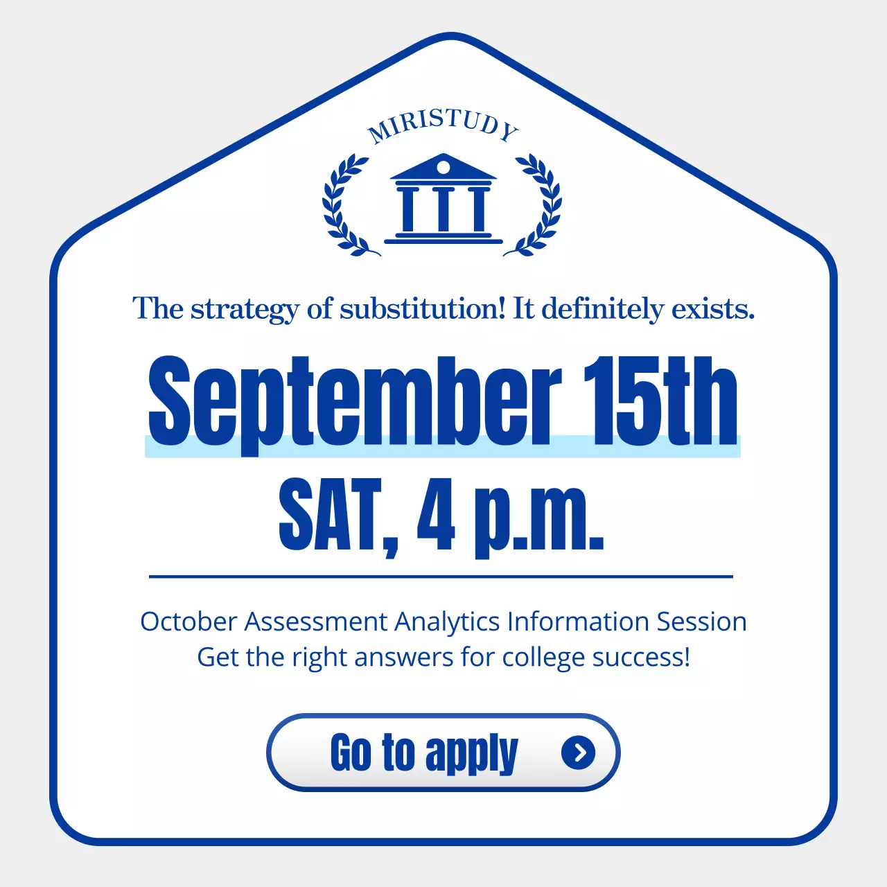 Blue Minimal Admissions Promotion Instagram Carousel