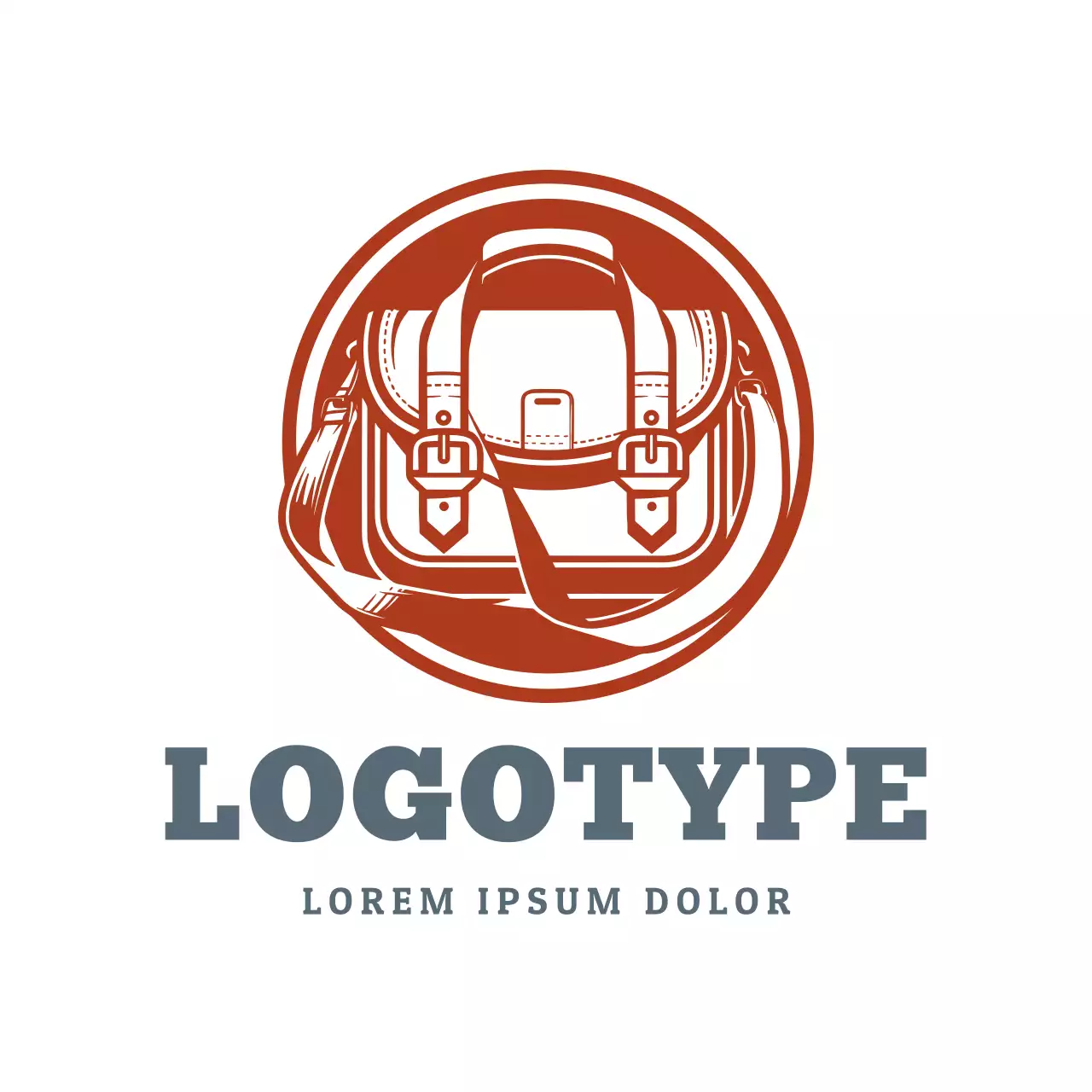 Orange Vintage Bag Logo