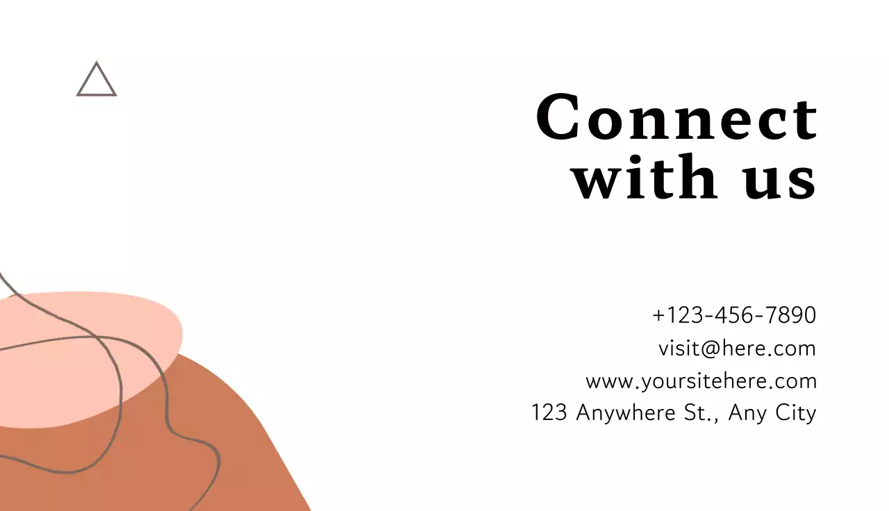 Brown Minimal Contact Business Card